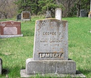 GEORGE J. BELOVED HUSBAND OF MARY LAMBERT 1875 - 1952 LAMBERT