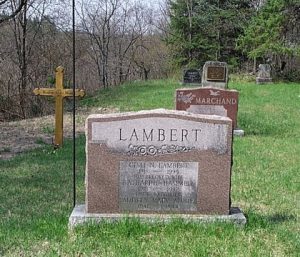 LAMBERT GISLI N. LAMBERT 1916 - 1995 HIS BELOVED WIFE KATHERINE HAMMELL 1918 - 1992 THEIR DAUGHTER AUDREY MARY ANNIE 1941 - 1944
